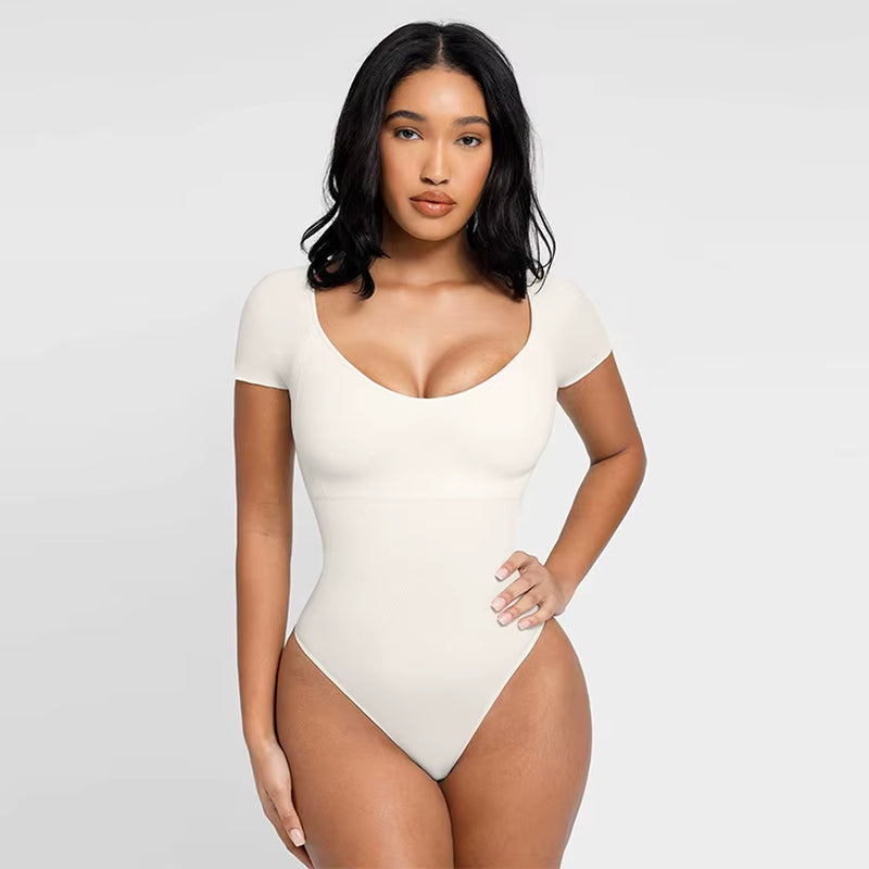Hexin Eco-Friendly Seamless Bodysuit Casual Everyday Light Control Strong Chest Support Cooling Anti-Sweat Shapewear