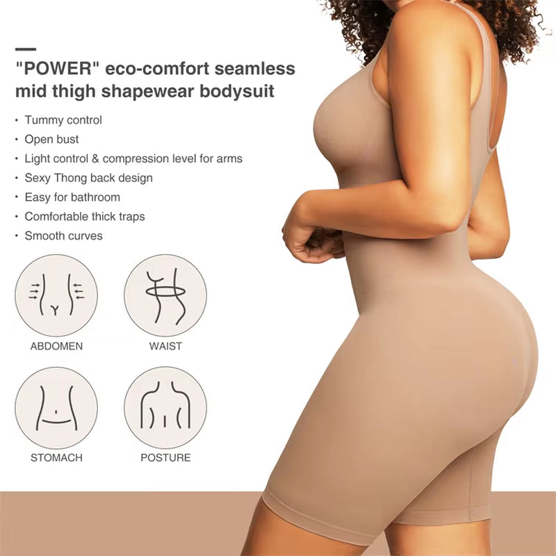 Wholesale High Quality Seamless Full Body Shaper plus Size Shapewear for Women Tummy Control Butt Lifter Bodysuit