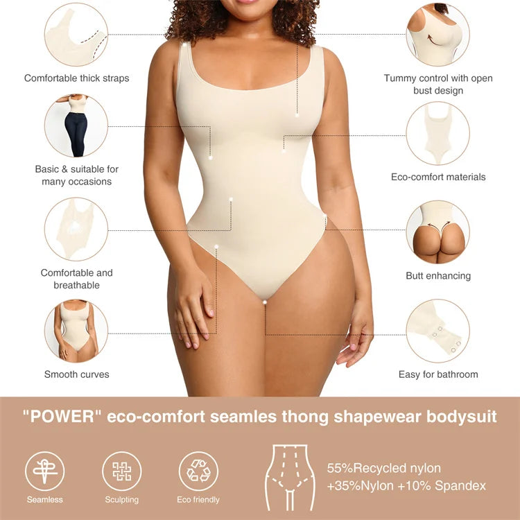 HEXIN Summer Sleeveless Loungewear Tummy Control Seamless Bodysuit Shapewear plus Size Elastic Knit Breathable Wholesale