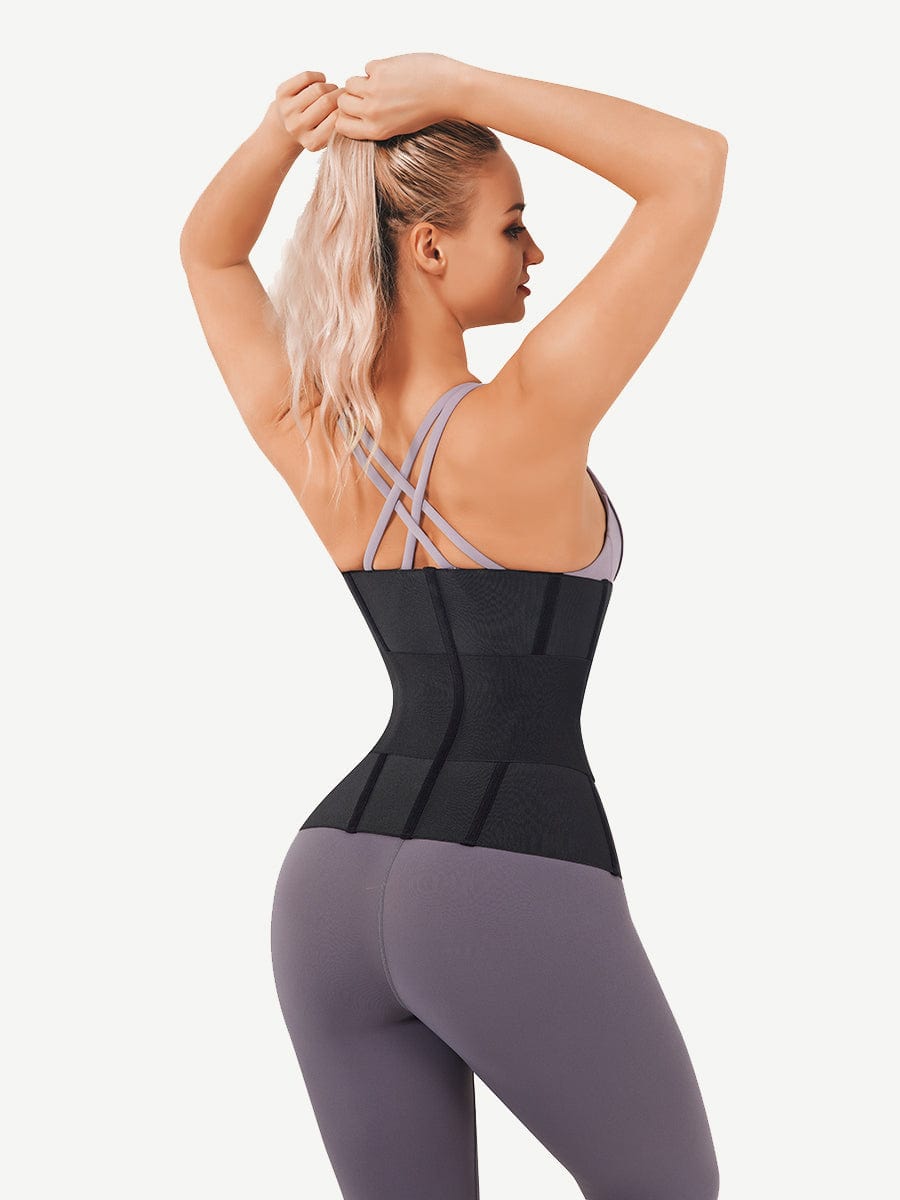 Three Pieces of Segmented Abdominal Binder Latex Tummy Wrap