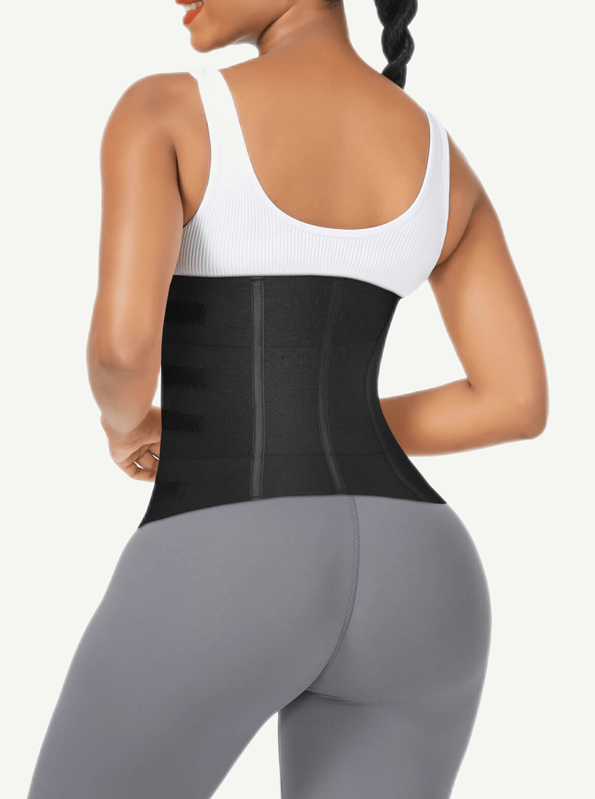 Three Pieces of Segmented Abdominal Binder Latex Tummy Wrap