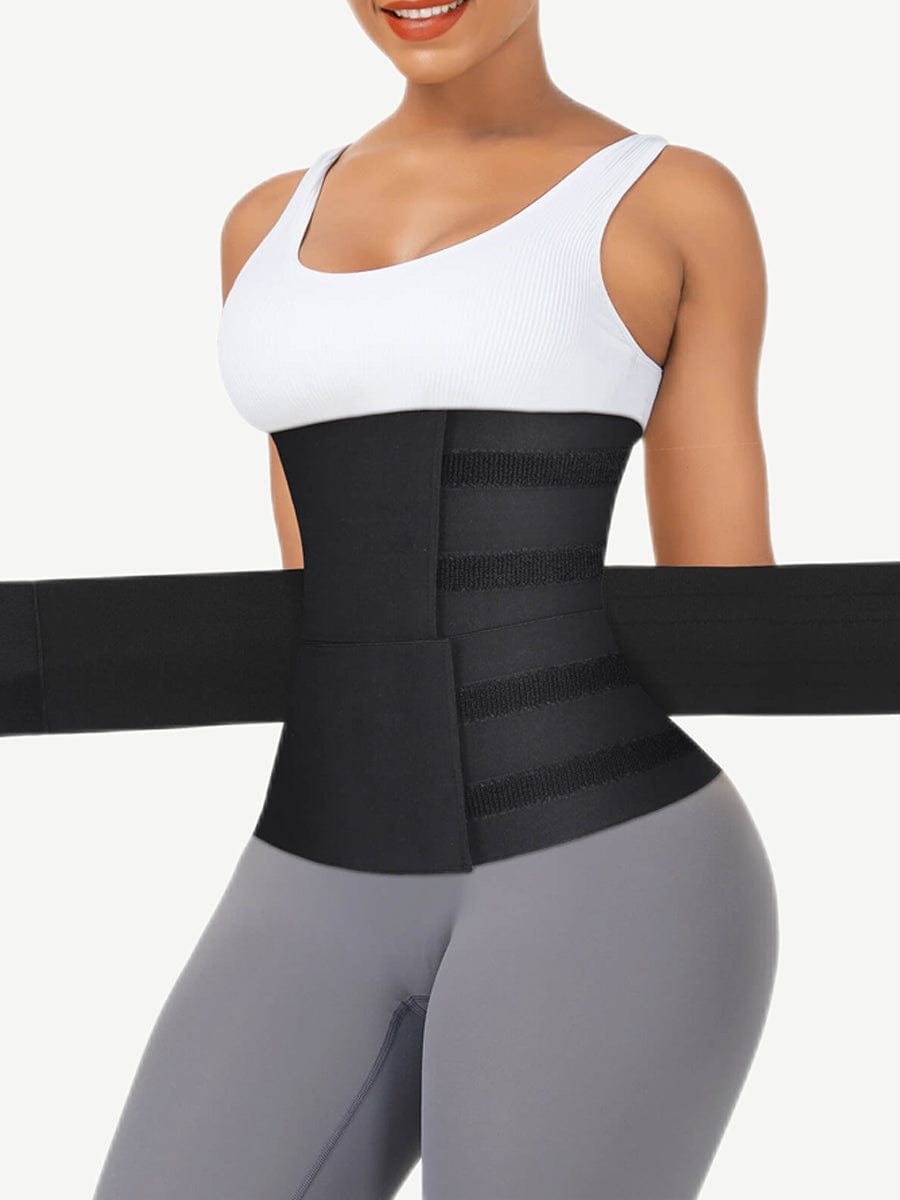 Three Pieces of Segmented Abdominal Binder Latex Tummy Wrap