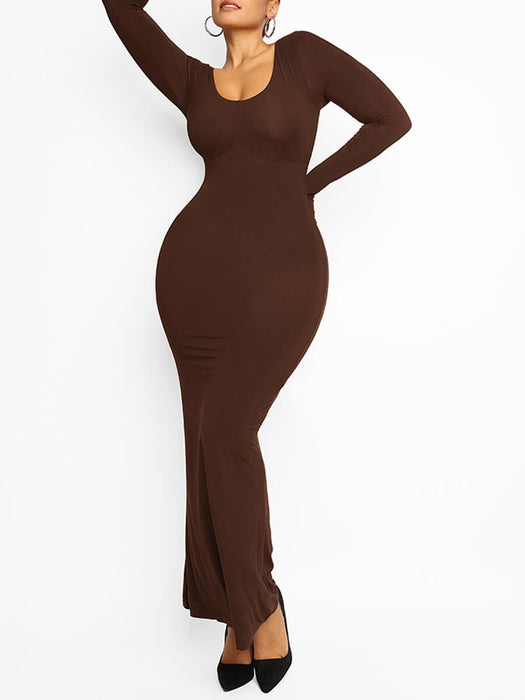 Light Shaping Abdomen Tightening Bulit-in Shapewear Dress