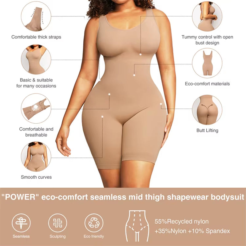 Wholesale High Quality Seamless Full Body Shaper plus Size Shapewear for Women Tummy Control Butt Lifter Bodysuit