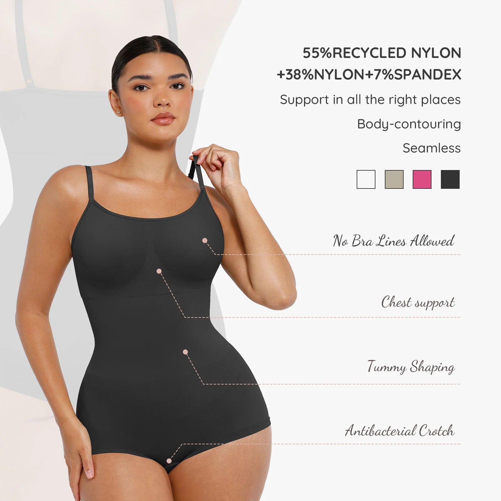 For Hexin Women'S Lightweight Bodysuit New Design Seamless Waist Girdle Body Shaping Slimming Shapewear plus Size