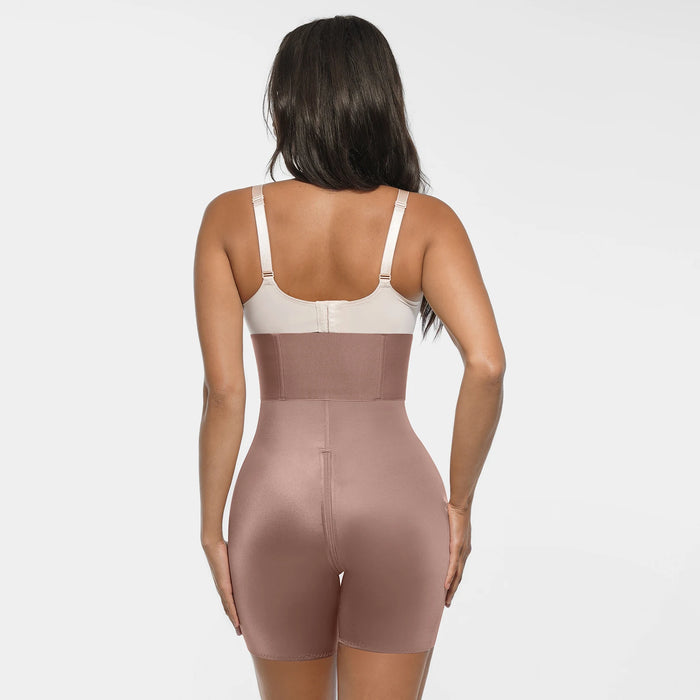 Hexin Zipper High Waist Wide Elastic Waistband Women'S Tummy Control Body Shaper Colombianas Butt Lifter BBL Shorts