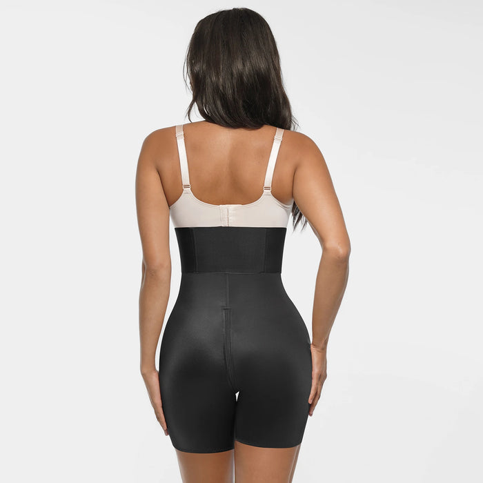 Hexin Zipper High Waist Wide Elastic Waistband Women'S Tummy Control Body Shaper Colombianas Butt Lifter BBL Shorts