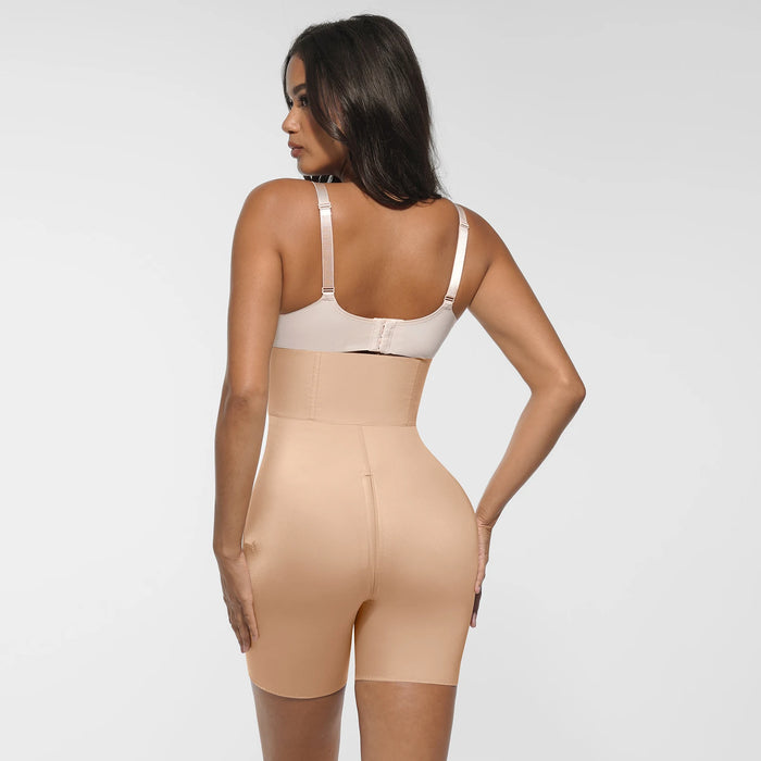 Hexin Zipper High Waist Wide Elastic Waistband Women'S Tummy Control Body Shaper Colombianas Butt Lifter BBL Shorts