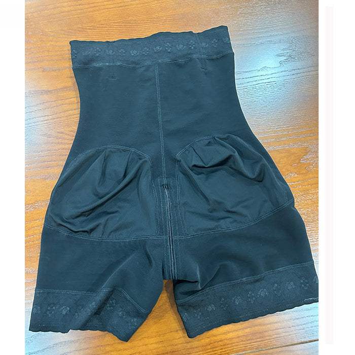 Fajas Colombianas Shapewear Women High Waisted Tummy Control Shorts Butt Lifter Bodysuit Power Panties Shaper on wooden surface.