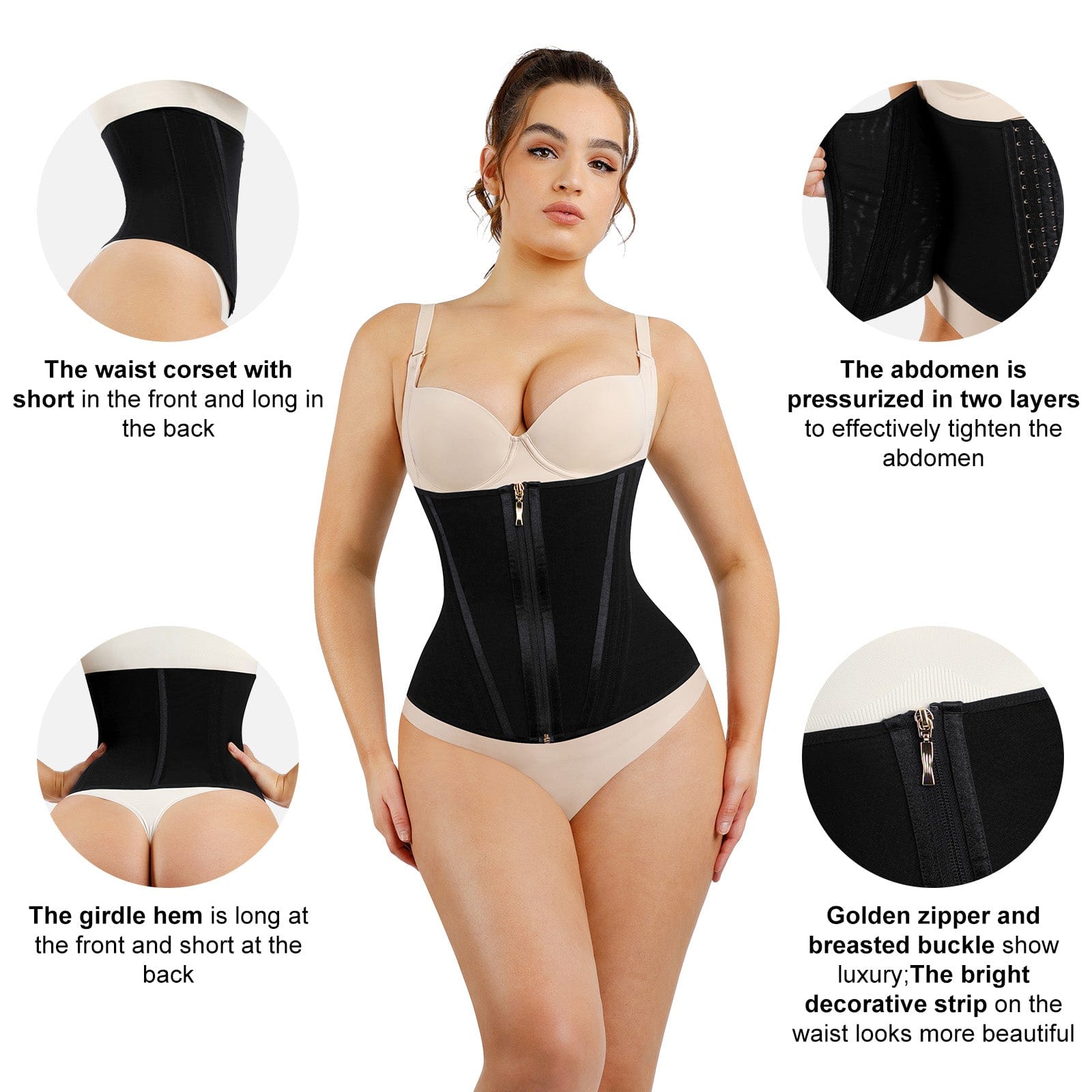 Sculpt Essense 15 Built-in Steel Bone  Waist Trainer