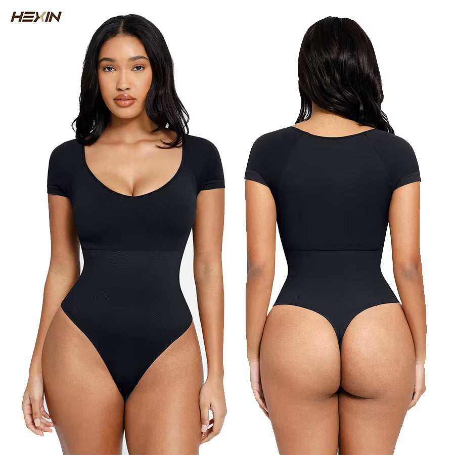 Hexin Eco-Friendly Seamless Bodysuit Casual Everyday Light Control Strong Chest Support Cooling Anti-Sweat Shapewear