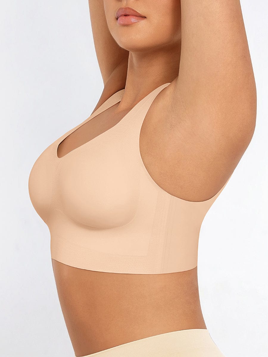 Wholesale Fitted V-Neck Seamless Bra Tank Top