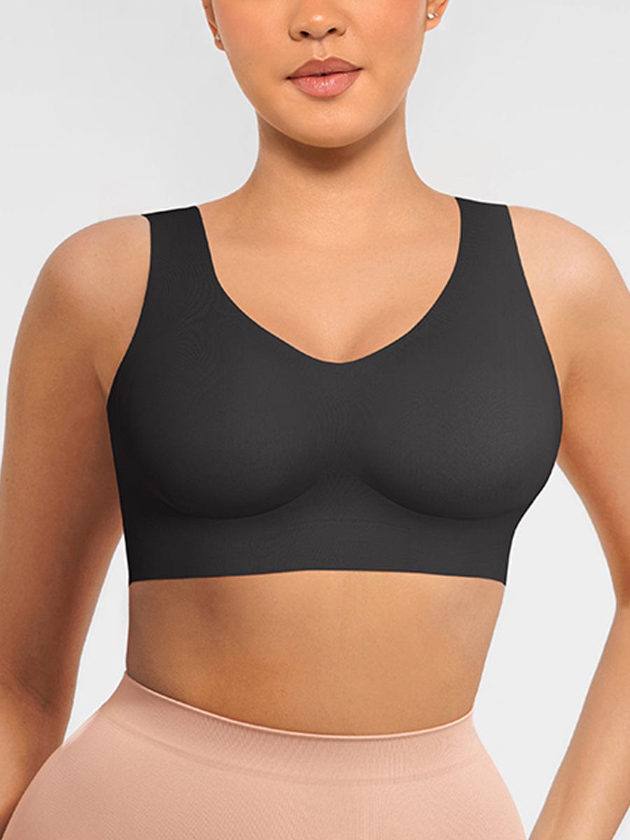 Wholesale Fitted V-Neck Seamless Bra Tank Top