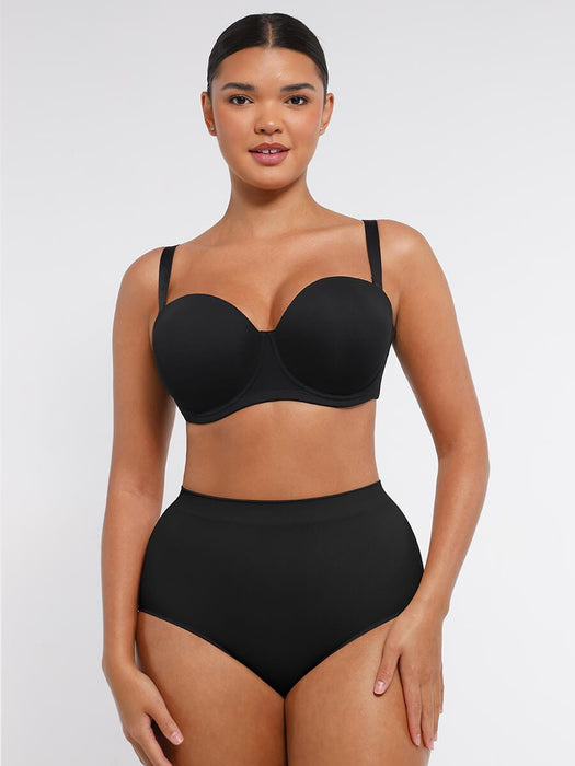 Strapless Non-slip Gathering Bust Support Underwire