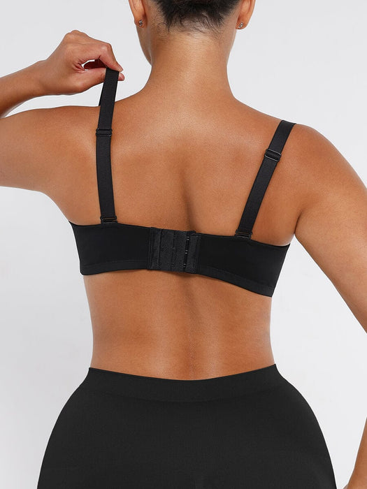 Strapless Non-slip Gathering Bust Support Underwire