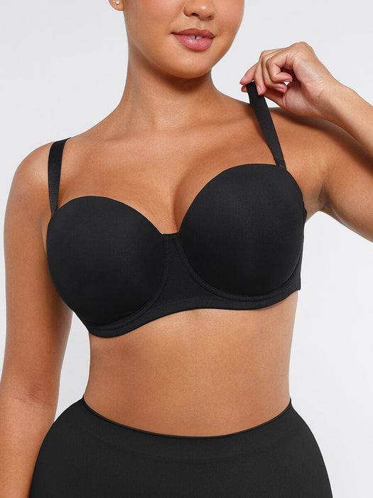 Strapless Non-slip Gathering Bust Support Underwire