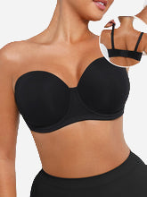 Strapless Non-slip Gathering Bust Support Underwire