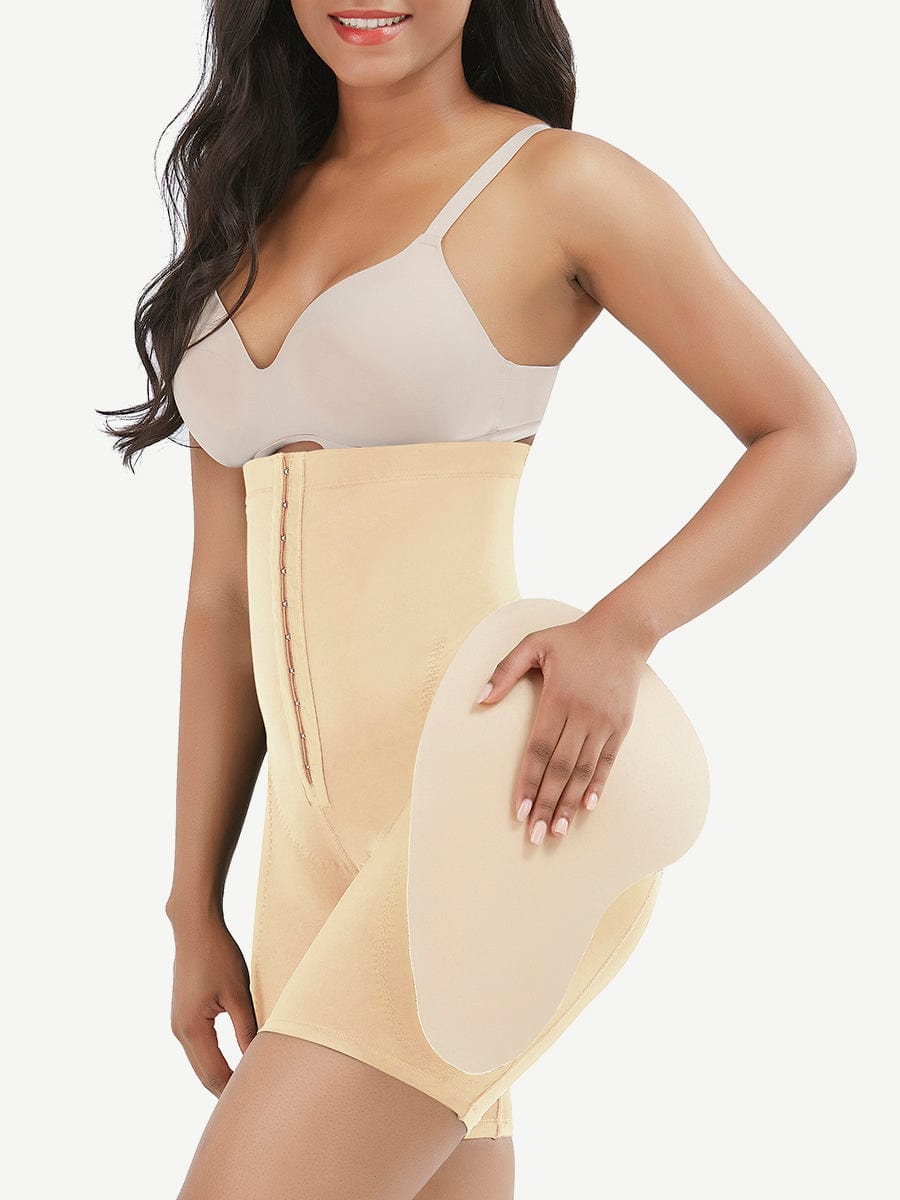 Wholesale High-Waist Tummy Control Shapewear with 2 Removable Hip Pads