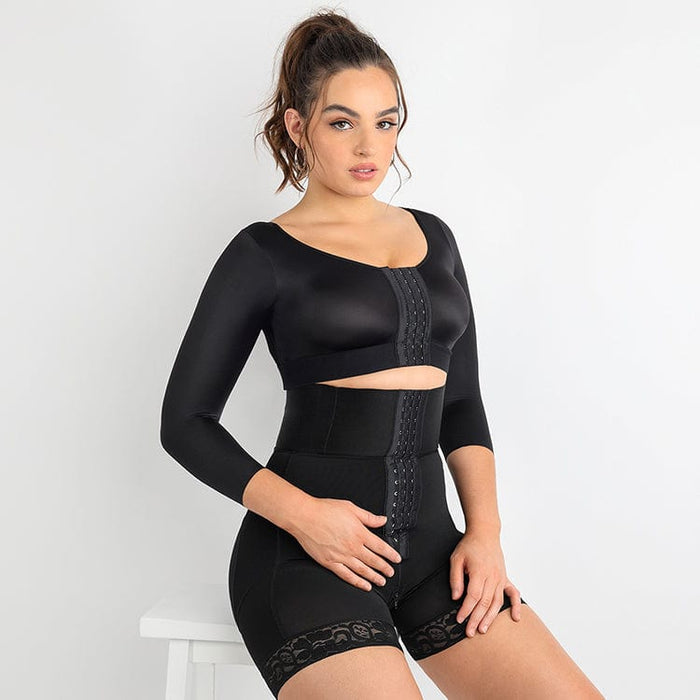 Three Pieces of Segmented Abdominal Binder Latex Tummy Wrap