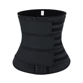 Black Hooks Latex Three-Belt Waist Trainer Anti-Slip