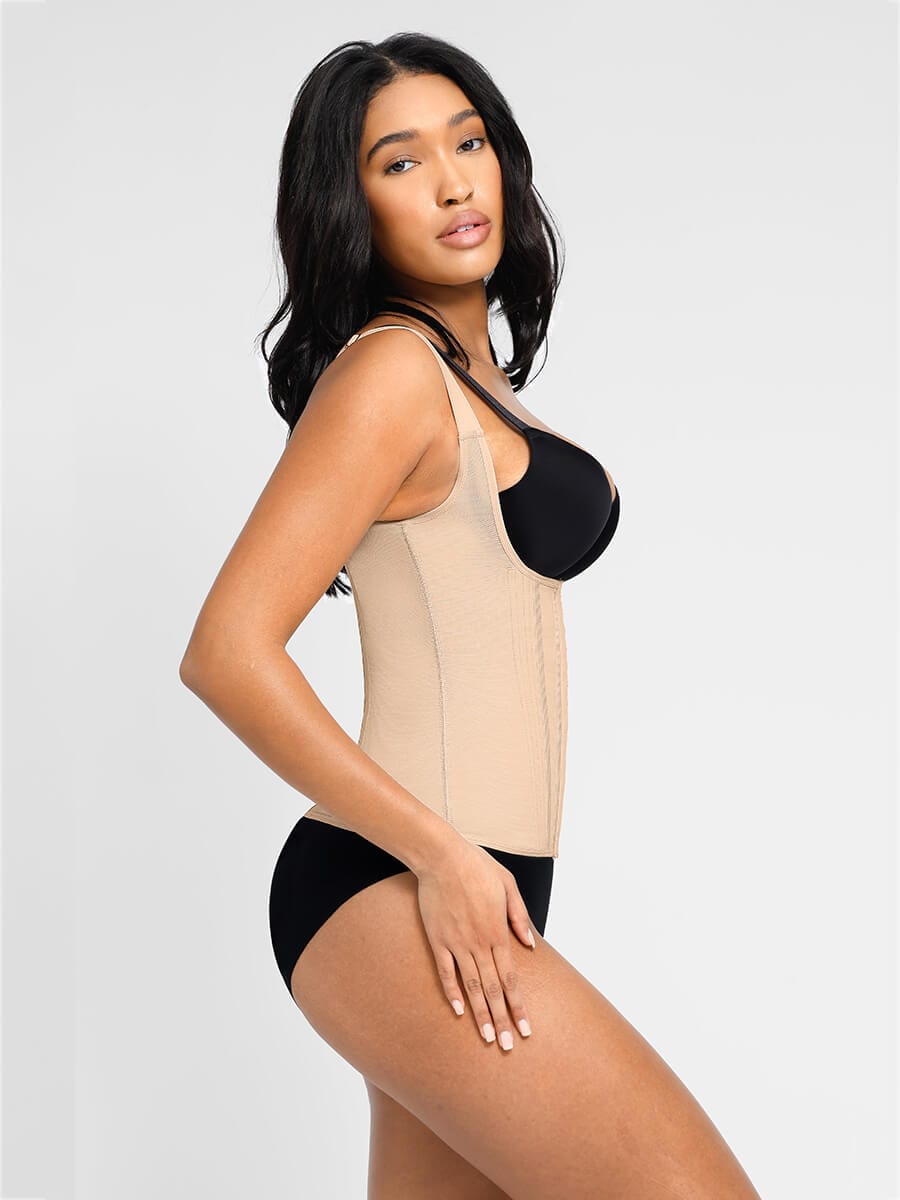 13 Built-in Steel Bone Girdle U-shaped Chest Support Waist Trainer